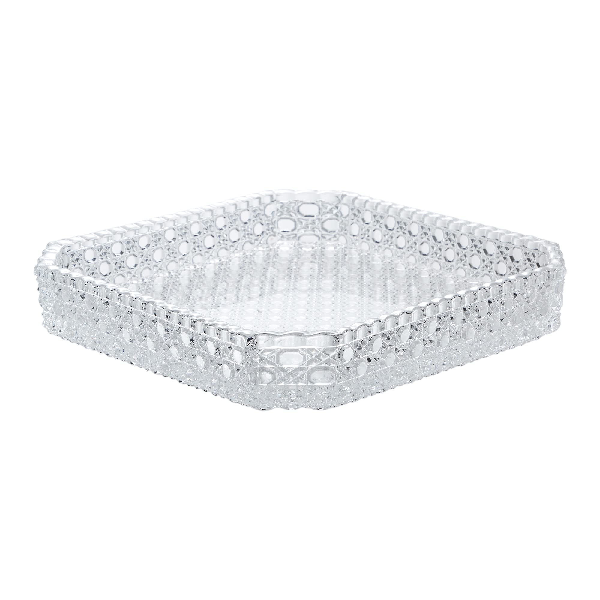 Amazon.co.jp: 水崎硝子(Mizusaki Glass) プレート 皿 8寸皿 約18cm 籠